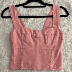 Abercrombie Pink Linen Top